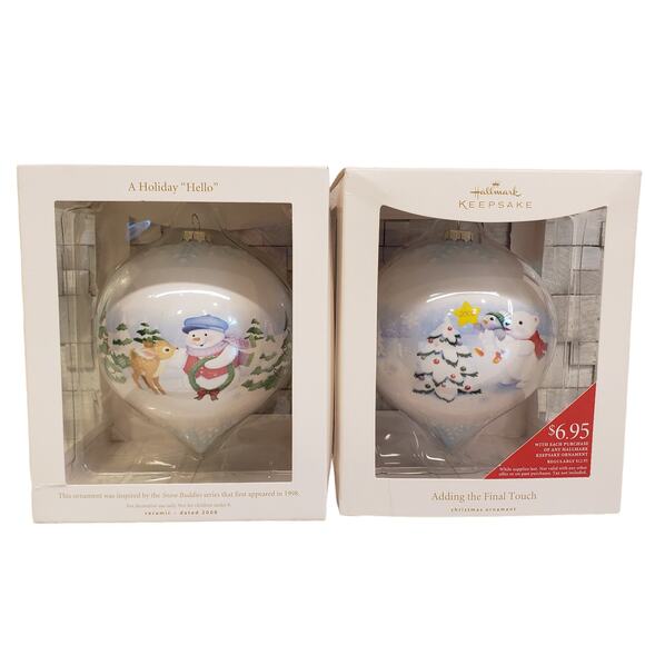Hallmark Keepsake Ornaments Snow Buddies 2008 Ceramic Ornament NEW - Picture 13 of 13